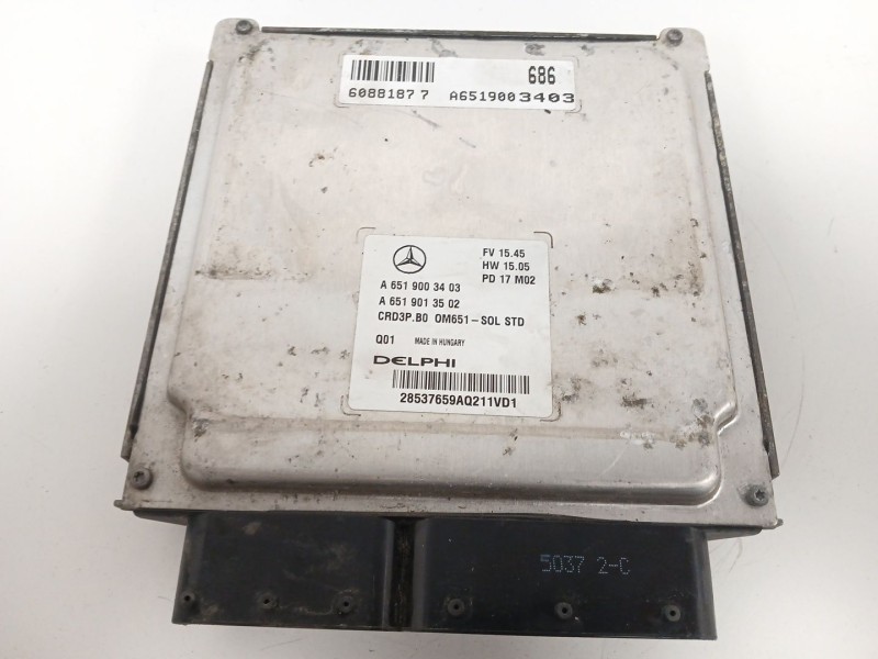Recambio de centralita motor uce para mercedes-benz sprinter 3,5-t furgoneta (b906) 316 cdi (906.631, 906.633, 906.635, 906.637)