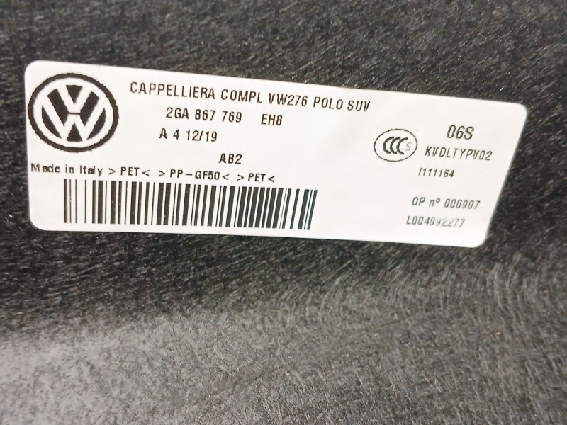 Recambio de bandeja trasera para volkswagen t-roc (a11, d11) 1.6 tdi referencia OEM IAM 2GA867769  