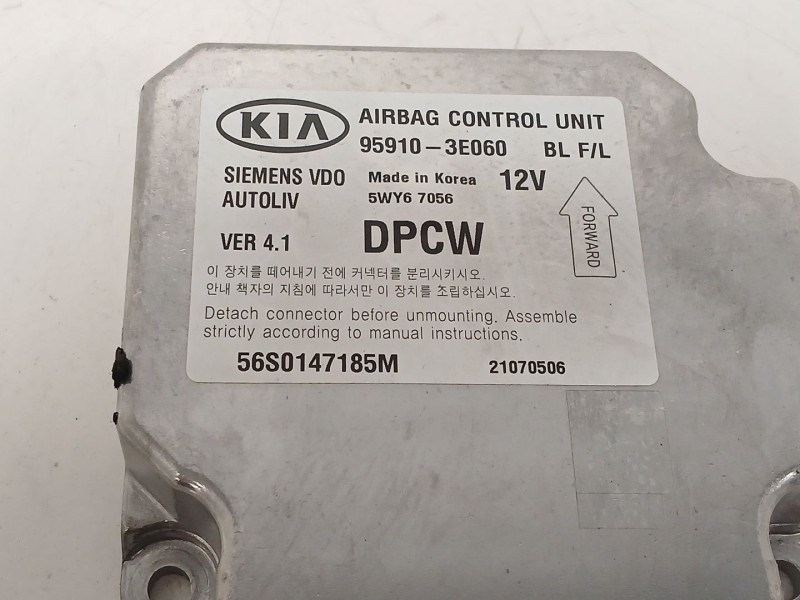 Recambio de centralita airbag para kia sorento i (jc) 2.5 crdi referencia OEM IAM 959103E060  