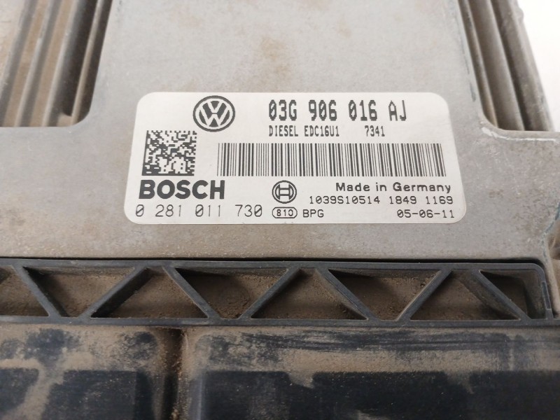 Recambio de centralita motor uce para seat leon (1p1) 2.0 tdi referencia OEM IAM 03G906016AJ EDC1U1 0281011730