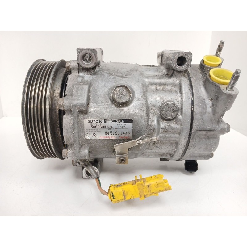Recambio de compresor aire acondicionado para peugeot 307 break (3e) 1.6 hdi 110 referencia OEM IAM 9651911480 5093604724 SD7C16