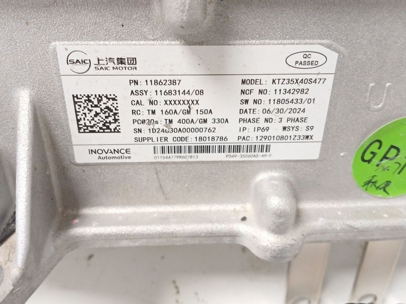 Recambio de modulo electronico para mg mg3 hybrid+ 1.5 referencia OEM IAM 11862387 11683144 