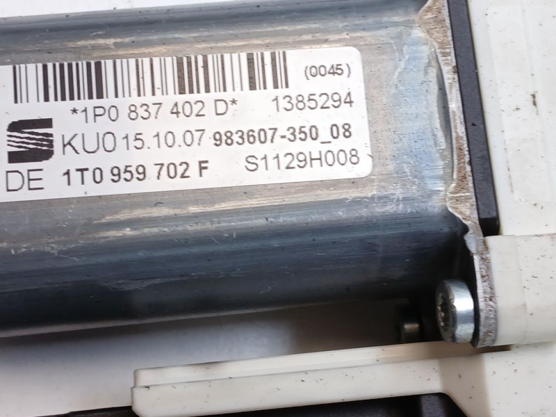 Recambio de elevalunas delantero derecho para seat leon (1p1) 1.9 tdi referencia OEM IAM 1K0959792L  