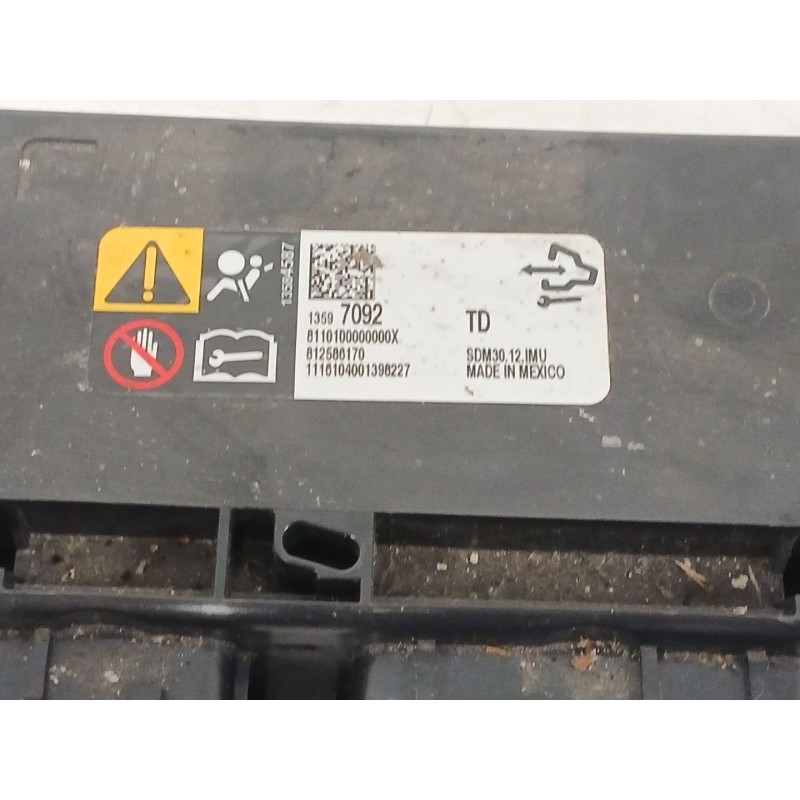 Recambio de centralita airbag para opel corsa e (x15) 1.3 cdti (08, 68) referencia OEM IAM 13597092  