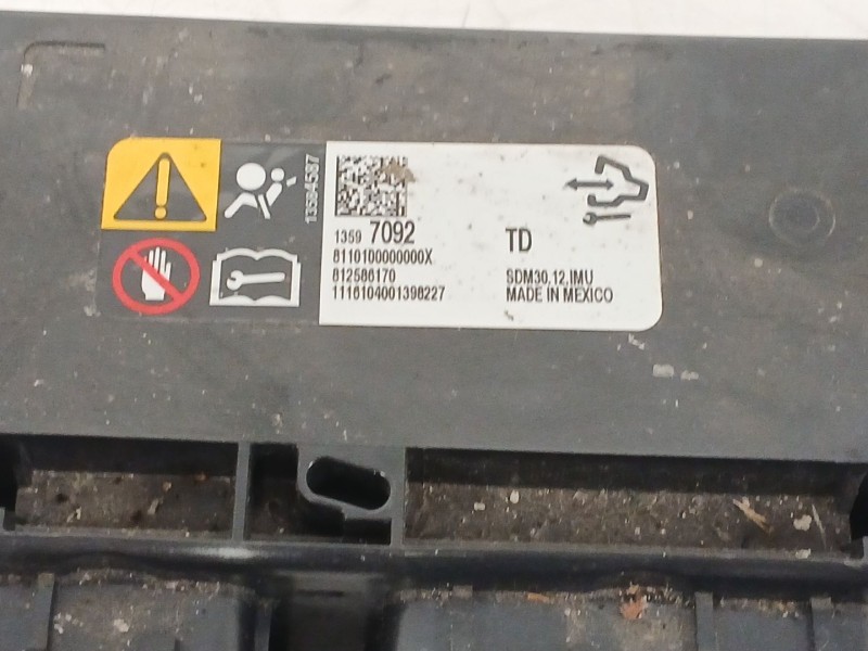 Recambio de centralita airbag para opel corsa e (x15) 1.3 cdti (08, 68) referencia OEM IAM 13597092  