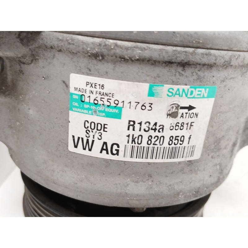 Recambio de compresor aire acondicionado para seat leon (1p1) 1.9 tdi referencia OEM IAM 1K0820859F 8681F 