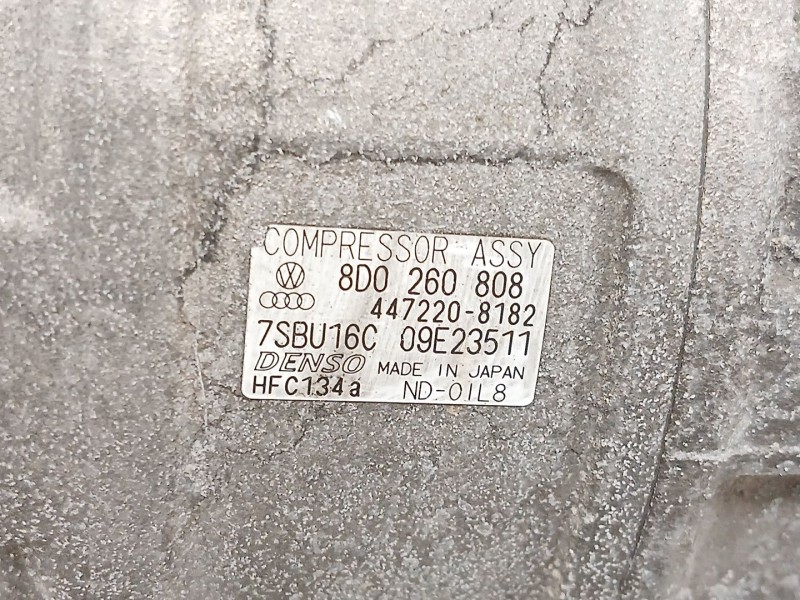 Recambio de compresor aire acondicionado para volkswagen passat b5.5 (3b3) 1.9 tdi referencia OEM IAM 8D0260808 4472208182 