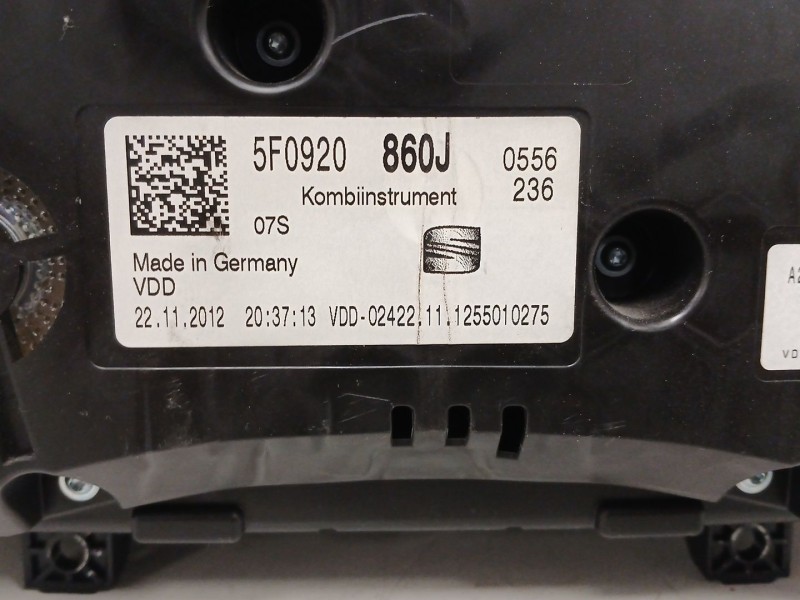 Recambio de cuadro instrumentos para seat leon (5f1) 1.6 tdi referencia OEM IAM   