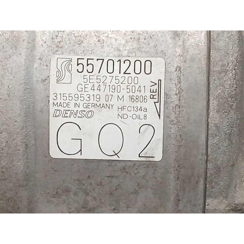 Recambio de compresor aire acondicionado para opel corsa d (s07) 1.2 (l08, l68) referencia OEM IAM 55701200 5E5275200 315595319