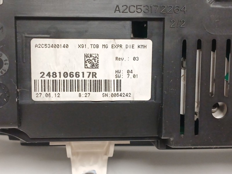 Recambio de cuadro instrumentos para renault laguna iii (bt0/1) 2.0 dci (bt07, bt0j, bt14, bt1a, bt1s) referencia OEM IAM A2C534