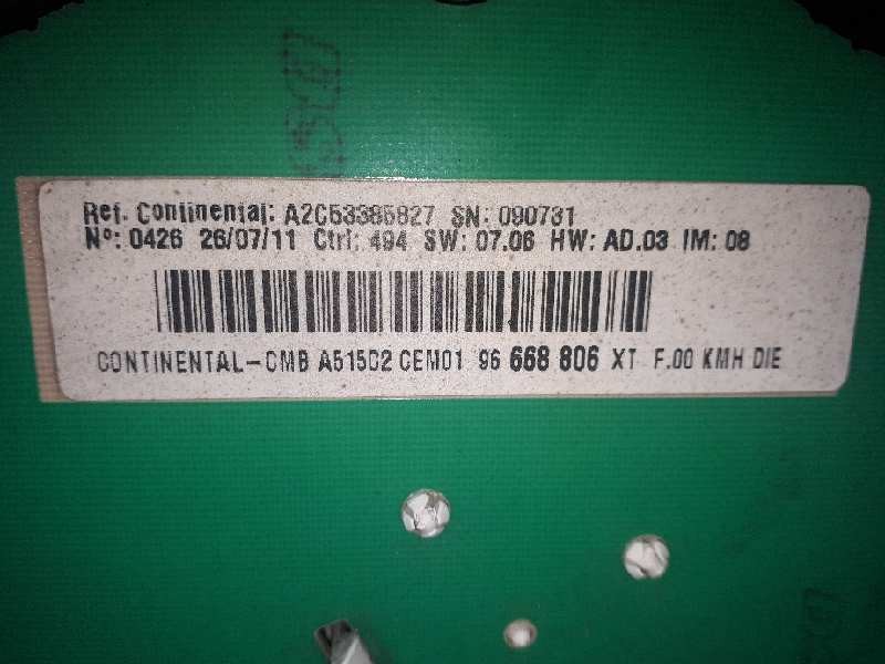 Recambio de cuadro instrumentos para citroën c3 attraction referencia OEM IAM 96668806XT A2C53385827 