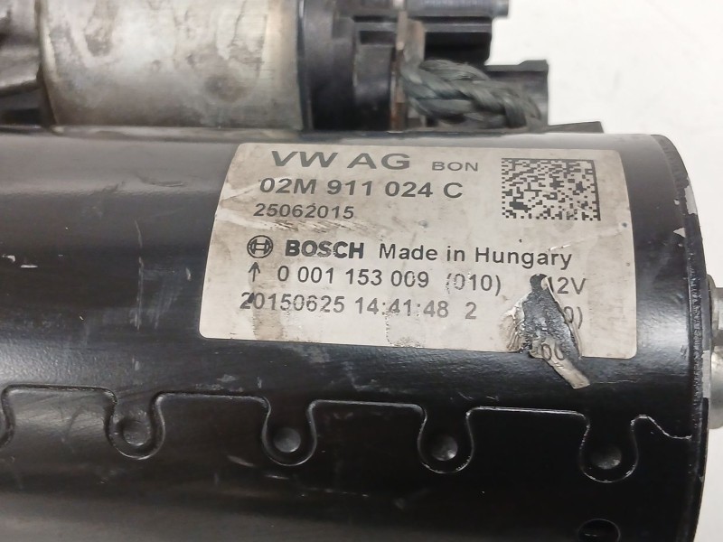 Recambio de motor arranque para volkswagen cc b7 (358) 2.0 tdi referencia OEM IAM 02M911024C  