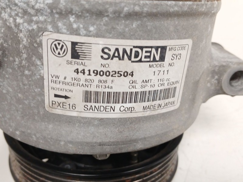 Recambio de compresor aire acondicionado para volkswagen cc b7 (358) 2.0 tdi referencia OEM IAM 4419002504  