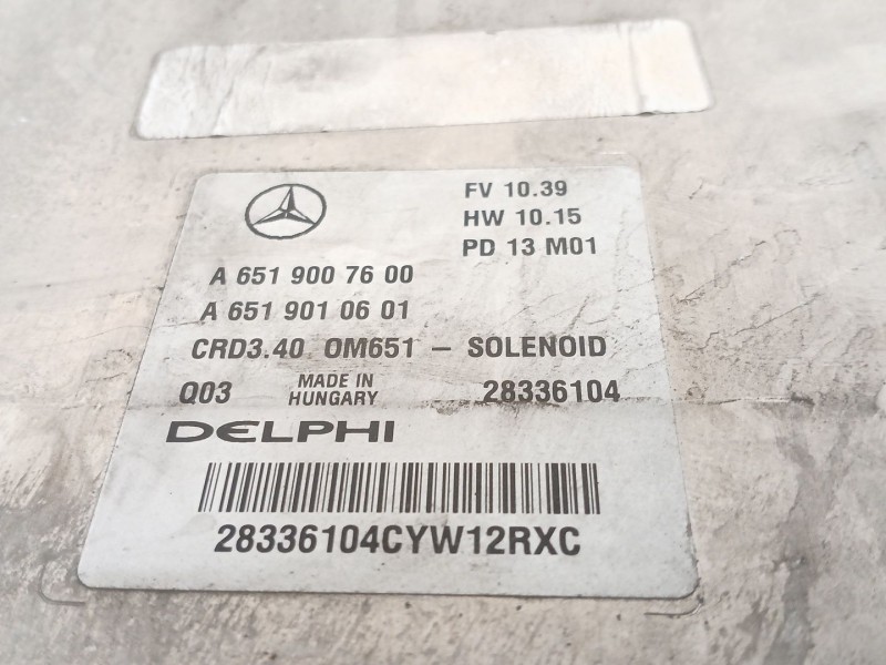 Recambio de centralita motor uce para mercedes-benz clase a (w176) a 180 cdi (176.000) referencia OEM IAM   