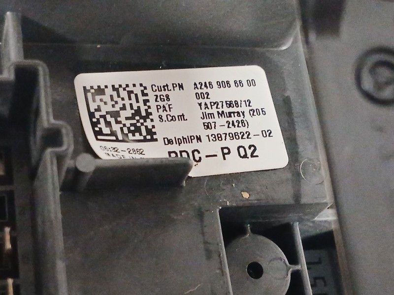 Recambio de caja reles / fusibles para mercedes-benz clase a (w176) a 180 cdi (176.000) referencia OEM IAM A2469066600  