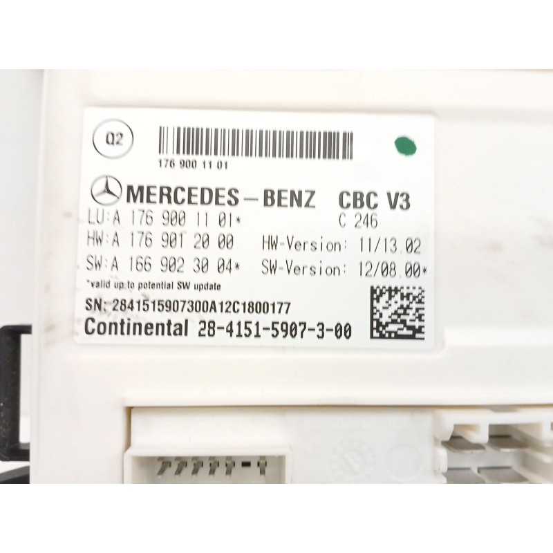 Recambio de modulo electronico para mercedes-benz clase a (w176) a 180 cdi (176.000) referencia OEM IAM A1769001101 A1769012000 