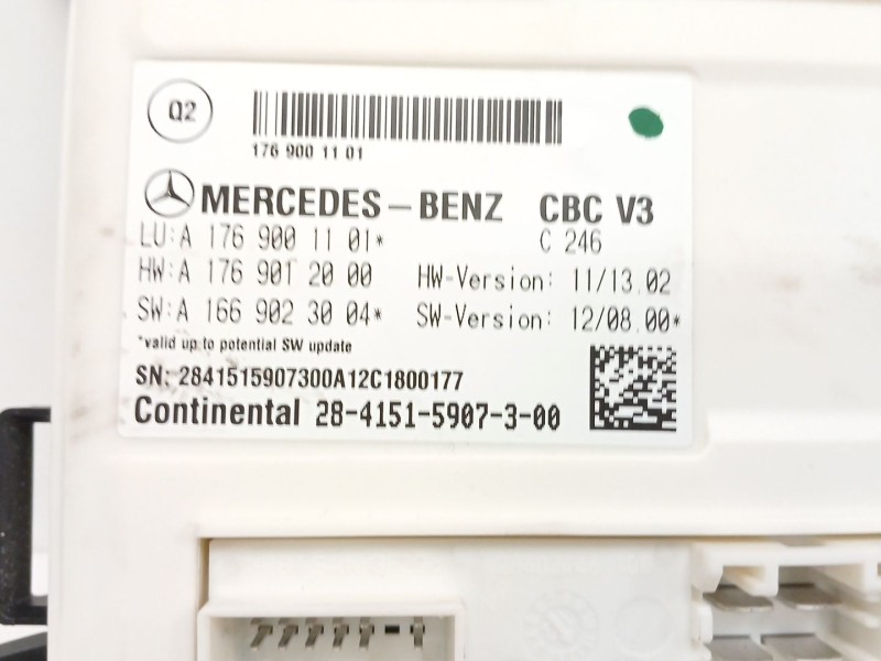 Recambio de modulo electronico para mercedes-benz clase a (w176) a 180 cdi (176.000) referencia OEM IAM A1769001101 A1769012000 