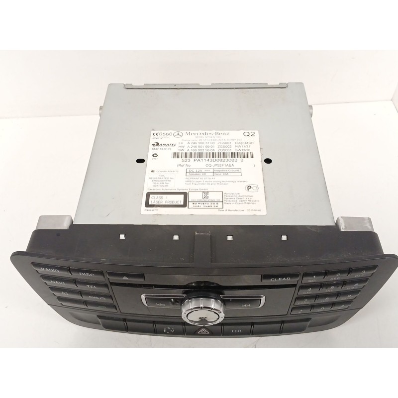 Recambio de sistema audio / radio cd para mercedes-benz clase a (w176) a 180 cdi (176.000) referencia OEM IAM   