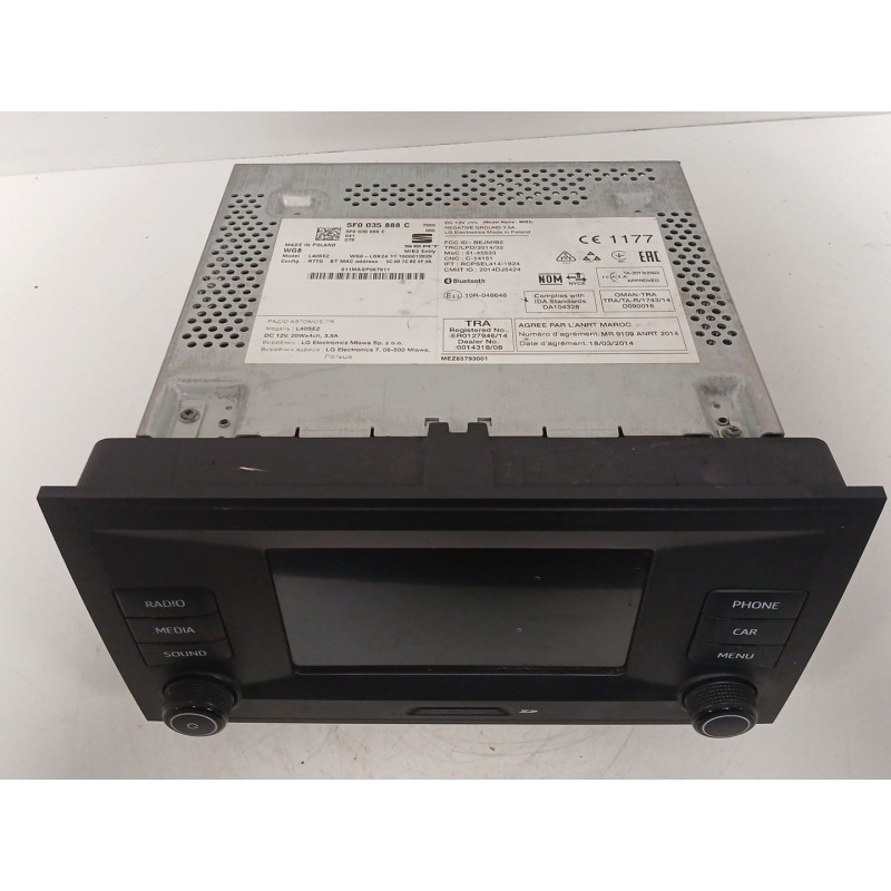 Recambio de sistema audio / radio cd para seat ibiza iv (6j5, 6p1) 1.4 tdi referencia OEM IAM 5F0035888C  