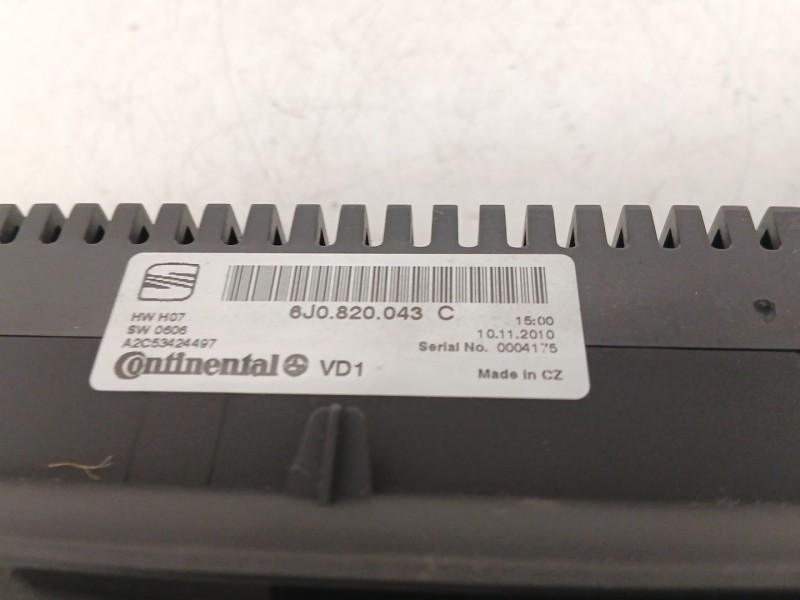 Recambio de mando climatizador para seat ibiza iv (6j5, 6p1) 1.6 tdi referencia OEM IAM 6J0820043C A2C53424497 