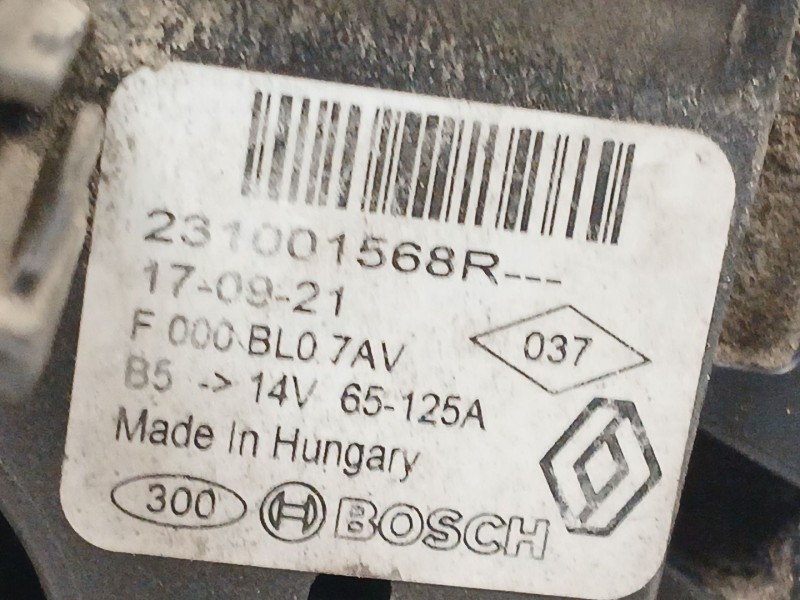 Recambio de alternador para dacia lodgy (js_) 1.6 lpg referencia OEM IAM 231001568R  