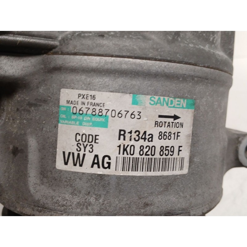 Recambio de compresor aire acondicionado para seat leon (1p1) 2.0 tdi 16v referencia OEM IAM 1K0820859F 8681F 06788706763