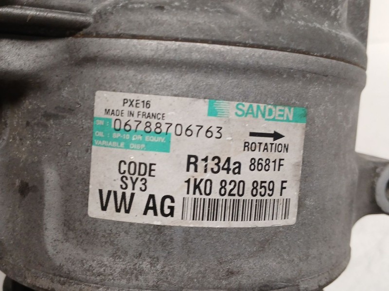 Recambio de compresor aire acondicionado para seat leon (1p1) 2.0 tdi 16v referencia OEM IAM 1K0820859F 8681F 06788706763