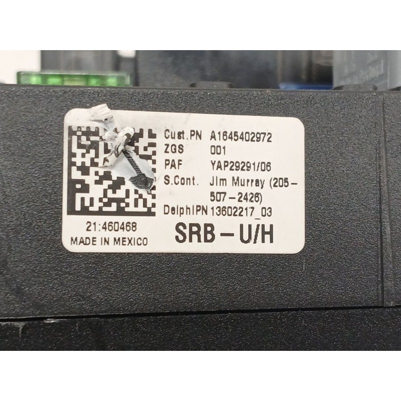Recambio de caja reles / fusibles para mercedes-benz clase m (w164) ml 320 cdi 4-matic (164.122) referencia OEM IAM A1645402972 