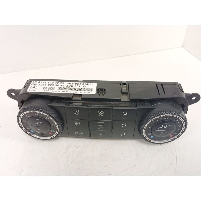 Recambio de mando calefaccion / aire acondicionado para mercedes-benz clase m (w164) ml 320 cdi 4-matic (164.122) referencia OEM
