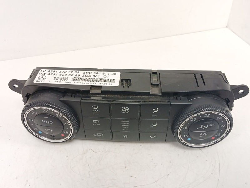 Recambio de mando calefaccion / aire acondicionado para mercedes-benz clase m (w164) ml 320 cdi 4-matic (164.122) referencia OEM