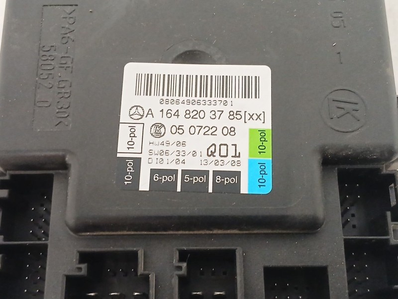 Recambio de centralita cierre para mercedes-benz clase m (w164) ml 320 cdi 4-matic (164.122) referencia OEM IAM A1648203785 0507