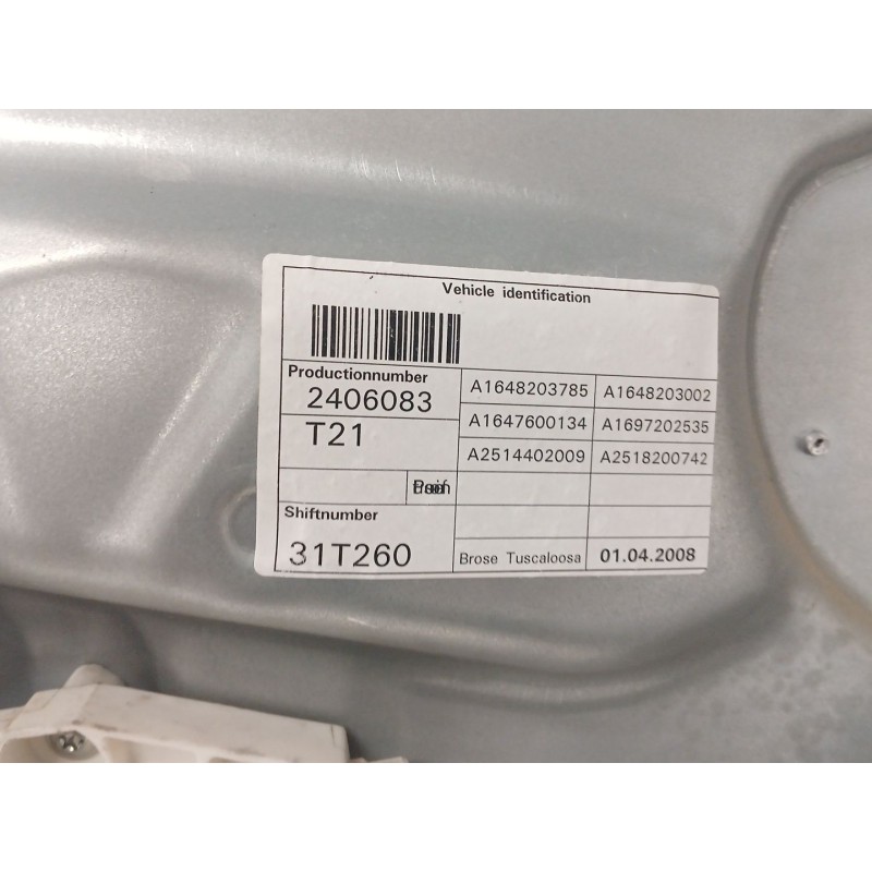 Recambio de elevalunas delantero izquierdo para mercedes-benz clase m (w164) ml 320 cdi 4-matic (164.122) referencia OEM IAM A15