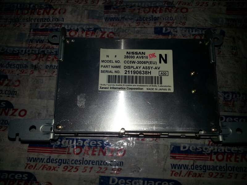 Recambio de pantalla multifuncion para nissan primera berlina (p12) acenta referencia OEM IAM 28090AV616  