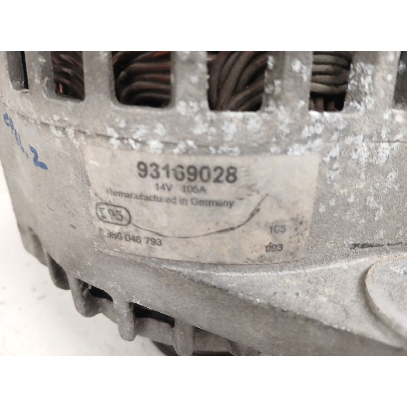Recambio de alternador para opel zafira / zafira family b (a05) 1.9 cdti (m75) referencia OEM IAM 93169028  