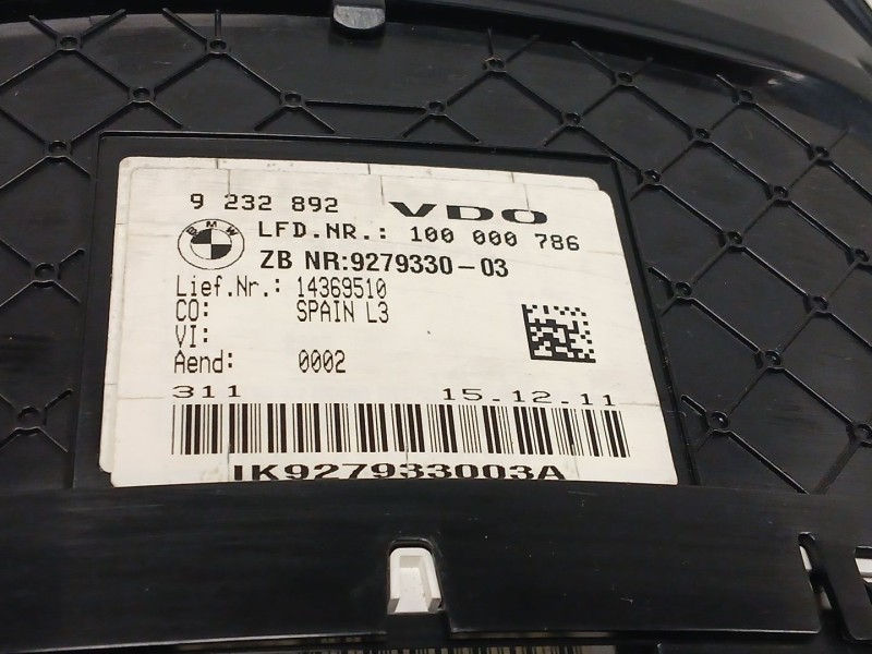 Recambio de cuadro instrumentos para bmw 3 (f30, f80) 320 d referencia OEM IAM 927933003  