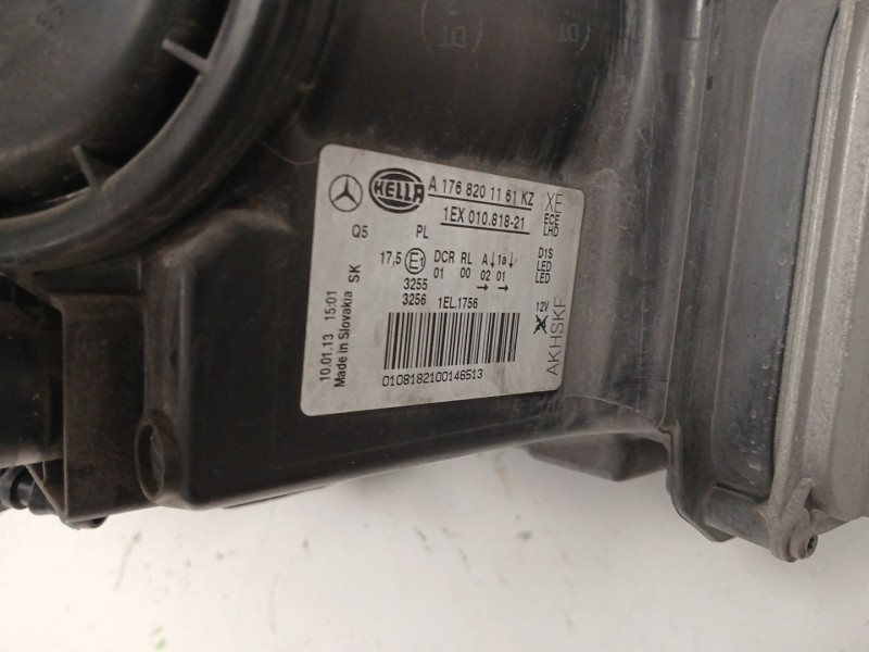 Recambio de faro izquierdo para mercedes-benz clase a (w176) a 180 cdi (176.000) referencia OEM IAM A1768201161 A1669002800 