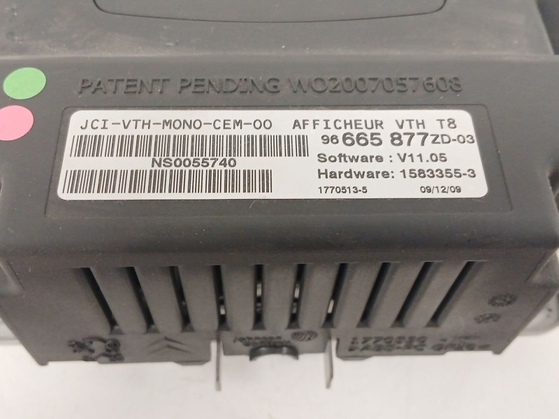 Recambio de pantalla multifuncion para peugeot 5008 (0u_, 0e_) 2.0 hdi referencia OEM IAM 96665877 96665877ZD 