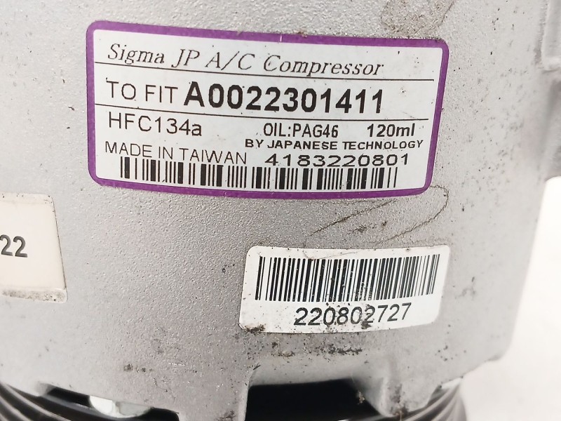 Recambio de compresor aire acondicionado para mercedes-benz clase a (w169) a 180 cdi (169.007, 169.307) referencia OEM IAM A0022