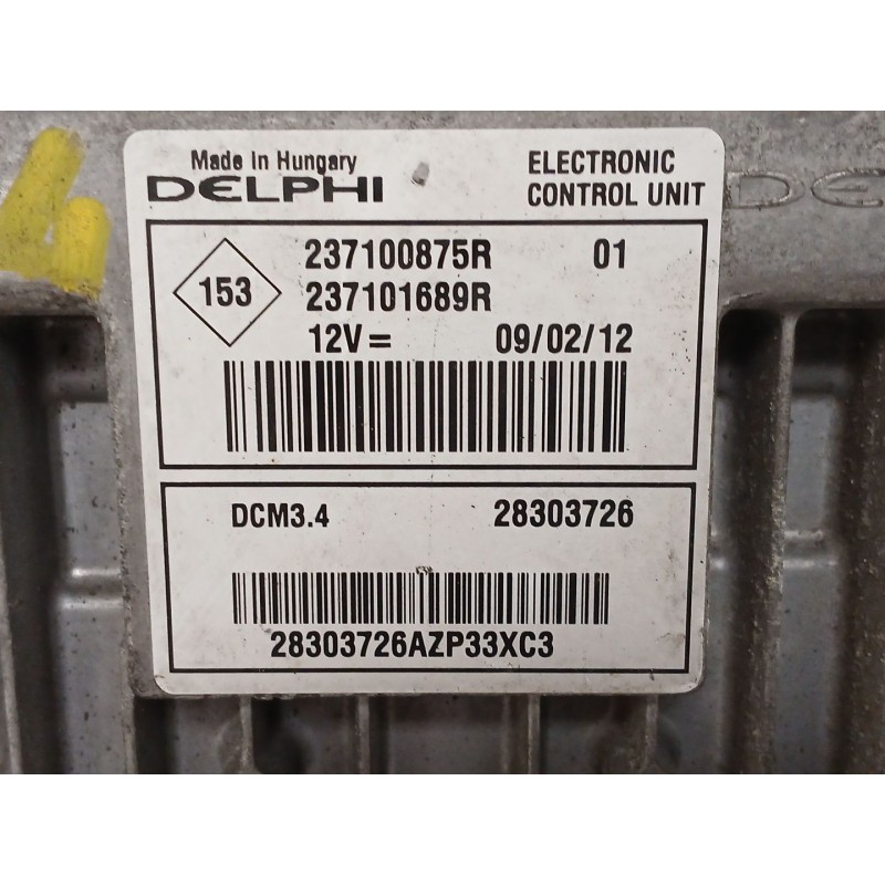 Recambio de centralita motor uce para nissan nv200 furgoneta 1.5 dci 90 (m20, m20m) referencia OEM IAM 237100875R  