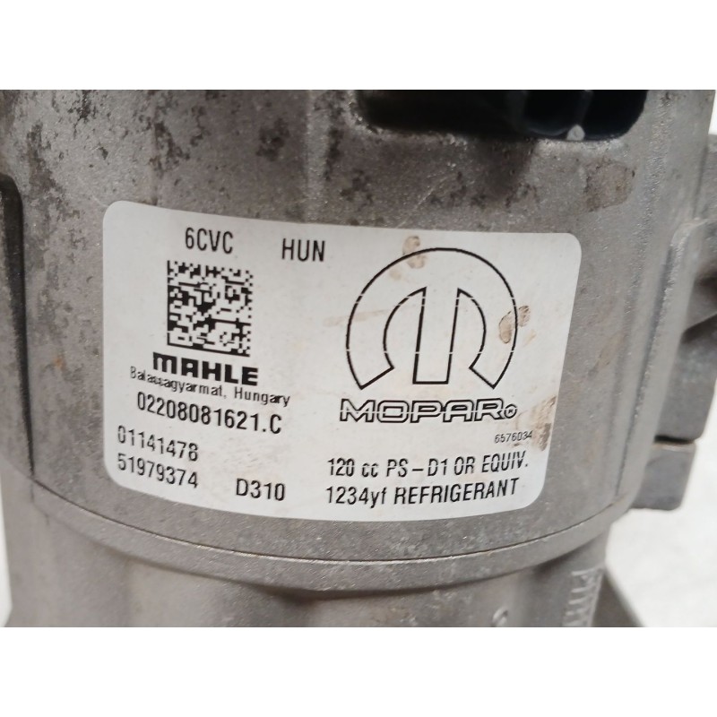 Recambio de compresor aire acondicionado para jeep compass (mp, m6, mv, m7) 1.4 multiair referencia OEM IAM 02208081621C  