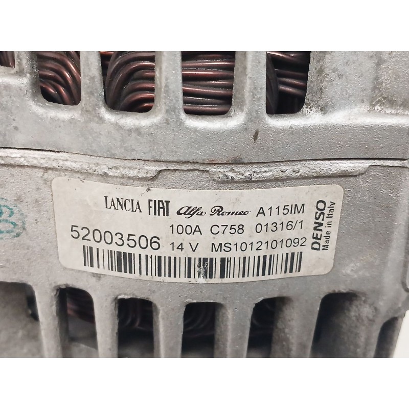 Recambio de alternador para opel combo furgoneta/monovolumen (x12) 1.6 cdti (b05) referencia OEM IAM 52003506 MS101201092 