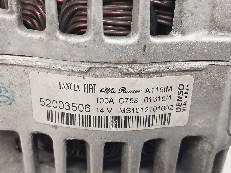 Recambio de alternador para opel combo furgoneta/monovolumen (x12) 1.6 cdti (b05) referencia OEM IAM 52003506 MS101201092 