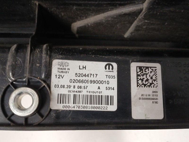 Recambio de piloto trasero derecho para fiat doblo cargo (263_) 1.4 natural power referencia OEM IAM 52044717 02066099900010 