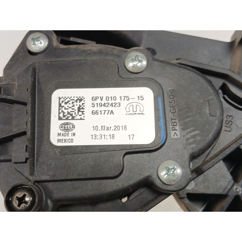 Recambio de pedal acelerador para jeep compass (mp, m6, mv, m7) 1.4 multiair referencia OEM IAM 6PV010175 51942423 