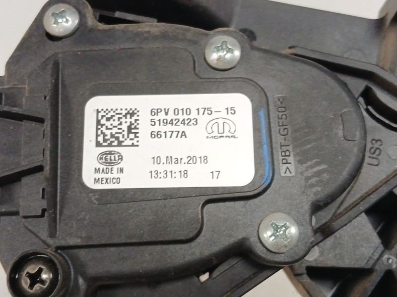 Recambio de pedal acelerador para jeep compass (mp, m6, mv, m7) 1.4 multiair referencia OEM IAM 6PV010175 51942423 