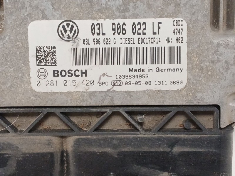 Recambio de centralita motor uce para volkswagen golf vi (5k1) 2.0 tdi referencia OEM IAM 03L906022LF  