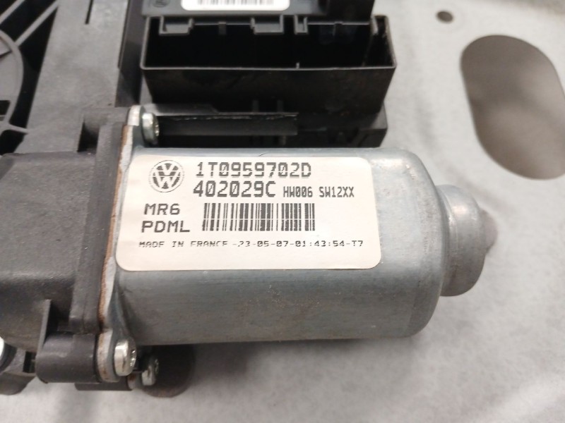 Recambio de elevalunas delantero derecho para volkswagen touran (1t1, 1t2) 1.9 tdi referencia OEM IAM 1T0959702D 1K0959792J 