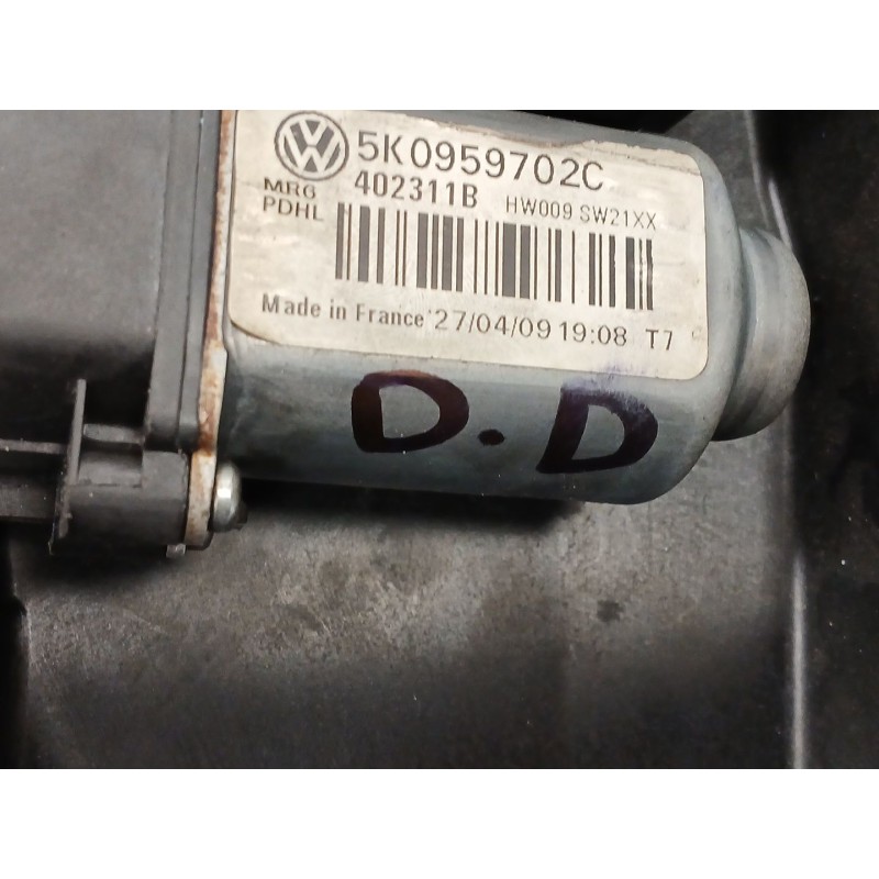 Recambio de elevalunas delantero derecho para volkswagen golf vi (5k1) 2.0 tdi referencia OEM IAM   