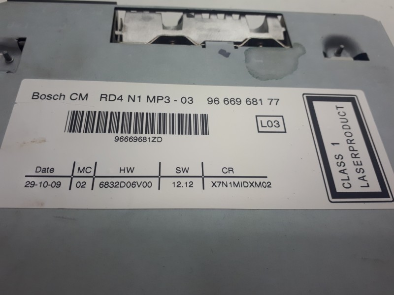 Recambio de sistema audio / radio cd para citroën c5 berlina business referencia OEM IAM 9666968177  