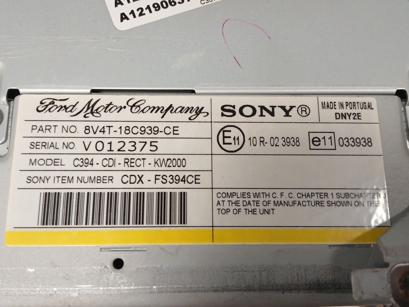 Recambio de sistema audio / radio cd para ford kuga i 2.0 tdci referencia OEM IAM   